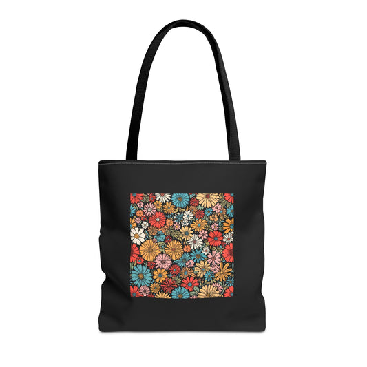 Flower Power Tote Bag | Eco-Friendly Floral Shopping Bag, Beach Bag, Gift for Her, Everyday Tote, Nature Lover's Accessory