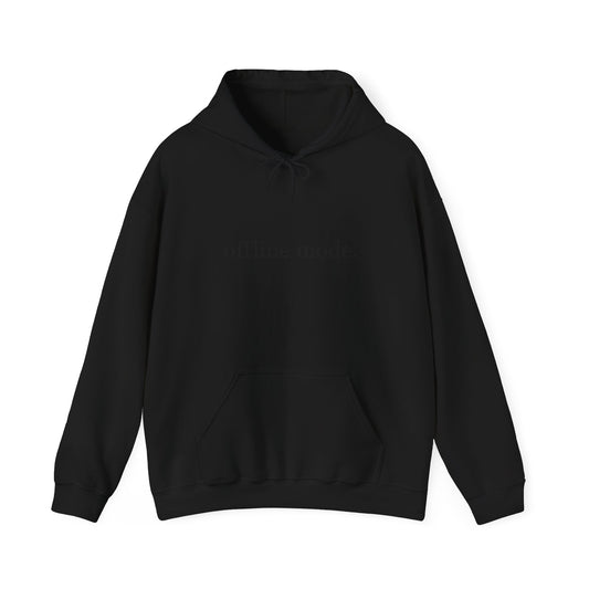 Casual Hooded Sweatshirt - "offline mode." Mellow Vibe, Cozy Gift for Tech Lovers, Relaxation Gear, Perfect for Fall and Winter