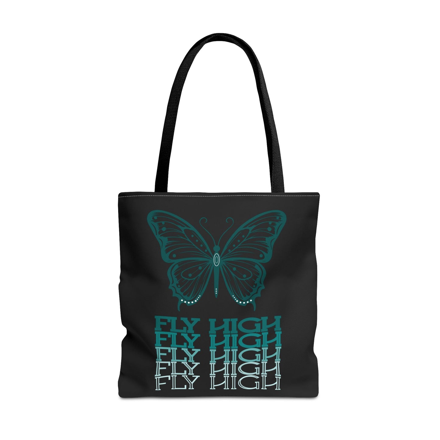 Butterfly Inspiration Tote Bag - FLY HIGH, Eco-Friendly Carryall, Great for Shopping, Beach, Travel, Gifts