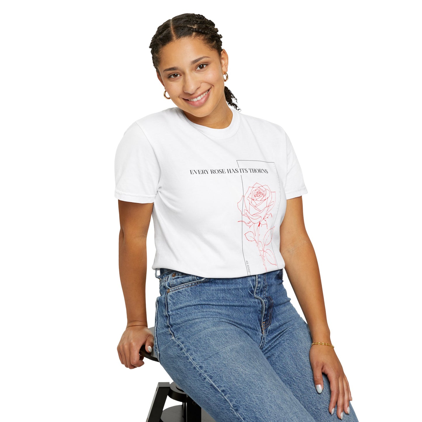 Rose Graphic Unisex Tee - Summer Relaxed Fit Quote Shirt
