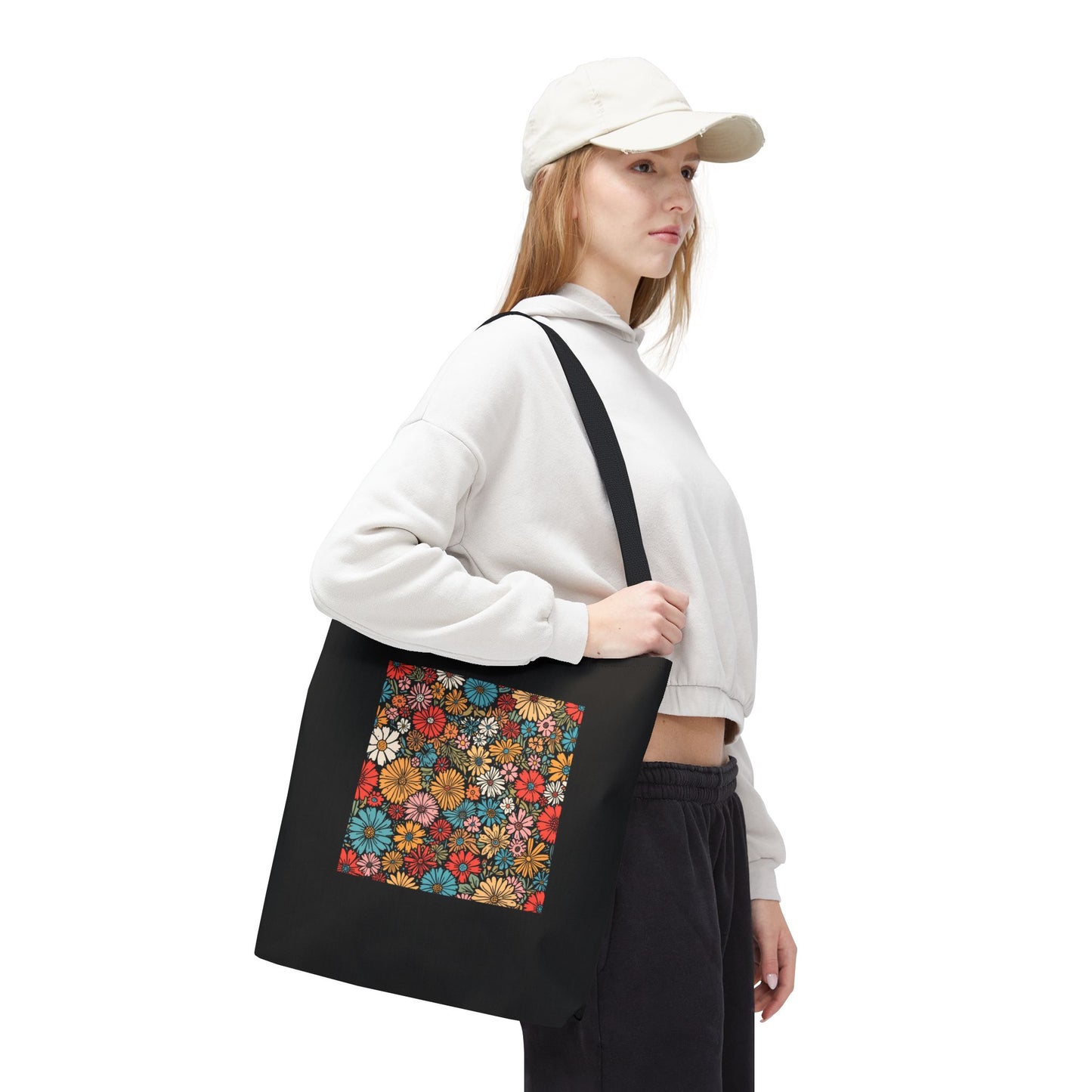 Flower Power Tote Bag | Eco-Friendly Floral Shopping Bag, Beach Bag, Gift for Her, Everyday Tote, Nature Lover's Accessory