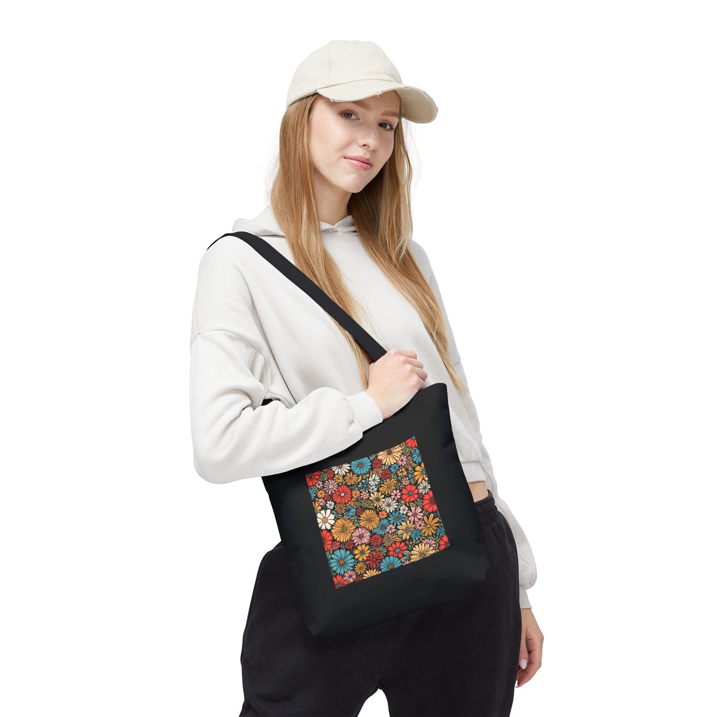 Flower Power Tote Bag | Eco-Friendly Floral Shopping Bag, Beach Bag, Gift for Her, Everyday Tote, Nature Lover's Accessory