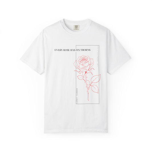 Rose Graphic Unisex Tee - Summer Relaxed Fit Quote Shirt